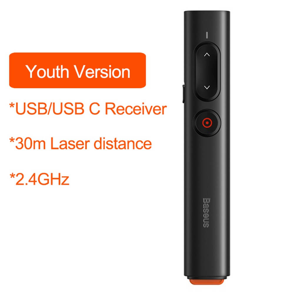 Baseus Wireless Presenter Remote Laser Pointer With USB-A/Ty