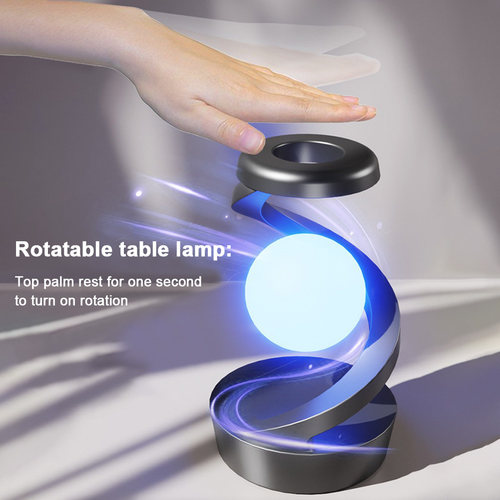 Floating LED  with Wireless Phone Charger Rotating Wireless Floating Lamp LED Levitating Ball Light