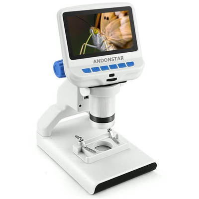 AD102 Kids Digital Microscope 4.3 inch Scope for Students Ch