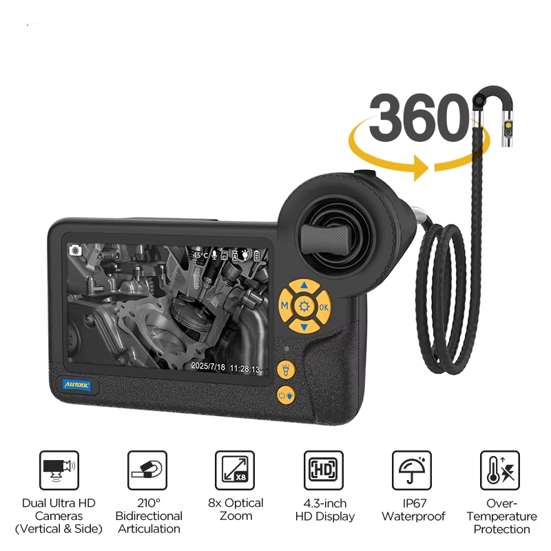 Industrial Steering Endoscope Dual Camera Video Articulating