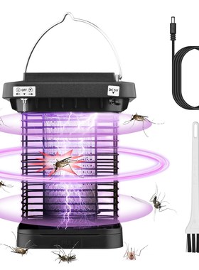 Outdoor Solar Powered Bug Killer Zapper High Powered Electri