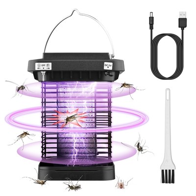 Outdoor Solar Powered Bug Killer Zapper High Powered Electri
