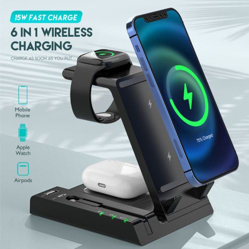 3-in-1 Wireless Magnetic Charger Stand Qi Charging Dock stan