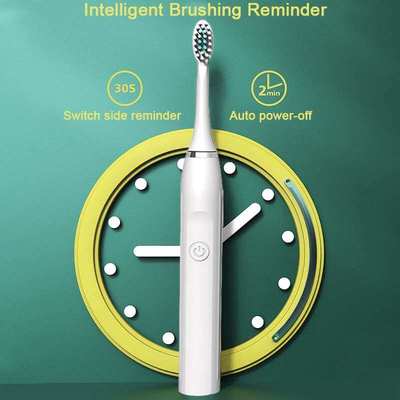 Sonic Electric Toothbrushes for Adults Kid Smart Timer White