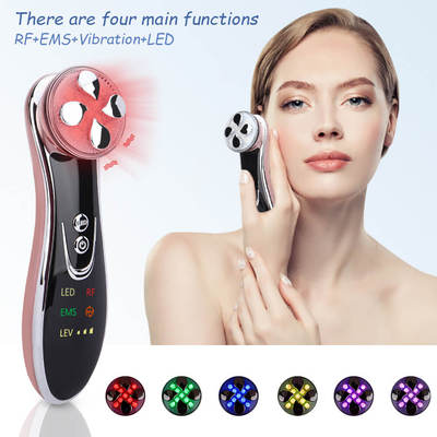 6 In 1 Facial Care Skin Tightening EMS Colorful LED Light Th
