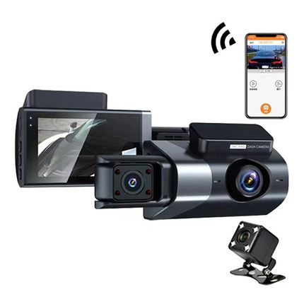 Triple Camera Dash Cam 1080P HD Car DVR Car Security Camera