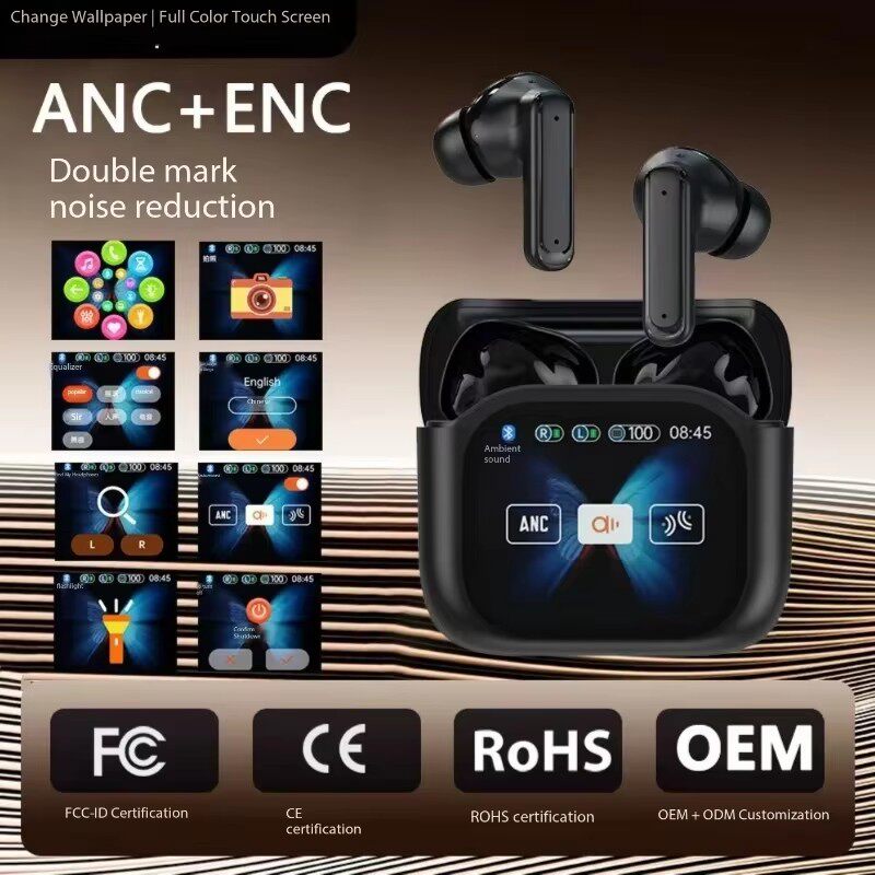 Touch Screen Headphone ANC A9PRO Bluetooth Compatible