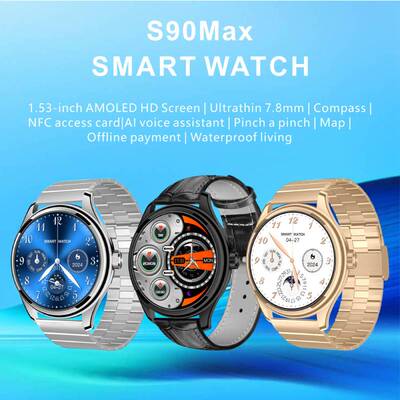 AMOLED Compass Map SmartWatch Blue Tooth Call NFC Sports
