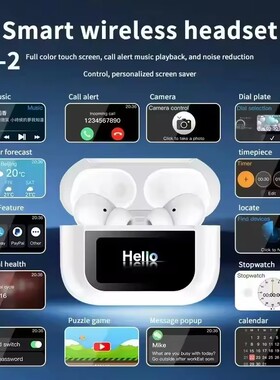 ANC Wireless Earbuds LED Noise Cancelling Bluetooth Headphon