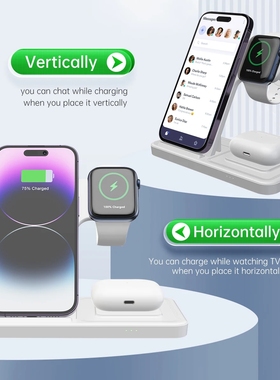 3 in 1 Wireless Charger Stand For Phone Charging Station