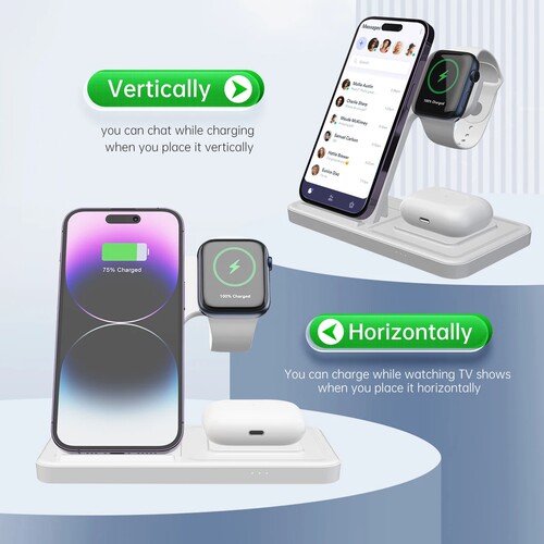 3 in 1 Wireless Charger Stand For Phone Charging Station