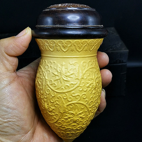 丰一阁精品津门名家范制花模缠枝莲花卉纹鸡心蝈蝈葫芦鸣虫用具
