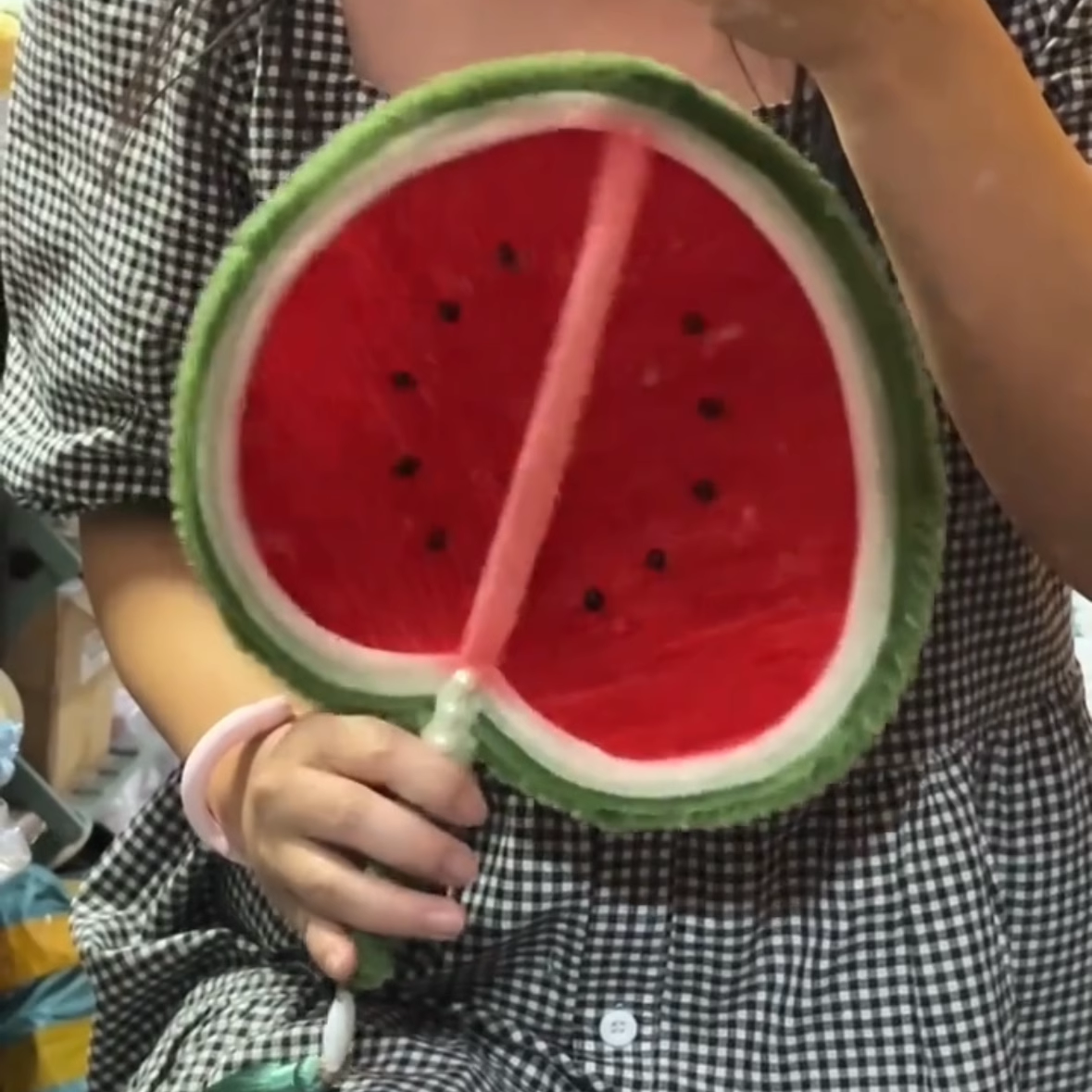 扭扭棒西瓜蒲扇手工diy材料包自制创意夏日清凉扇子送女朋友闺蜜