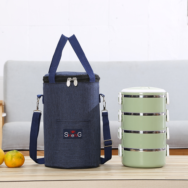 防水加厚饭盒袋便当包中式