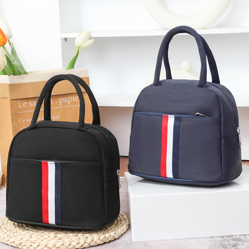 手提包时尚新款饭盒袋妈咪包加厚便当上班手提小布包手拎袋化妆包