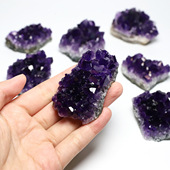 水晶摆件 紫水晶块 矿物标本矿标水晶 紫水晶簇 天然水晶水晶原石