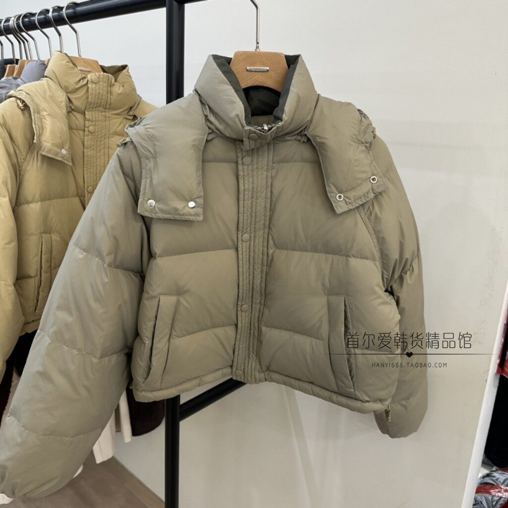 3ANOTHER韩国代购双面短款连帽羽绒服 25冬加厚保暖时尚鸭绒外套
