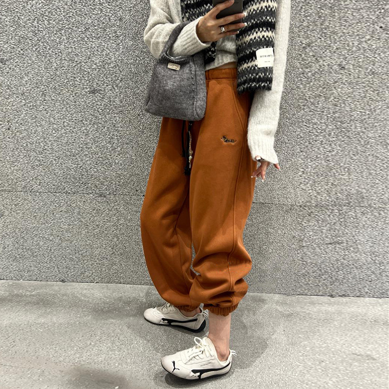 加绒加厚高腰显瘦哈伦裤休闲裤