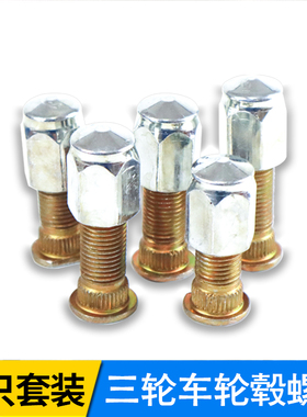 三轮车轮毂螺母14mm粗工地电动车轮胎钢圈刹车锅防水螺丝保护帽