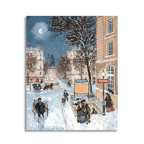 【一口价】巴黎铁塔欧美Fabienne Delacroix装饰画挂画复刻版画芯