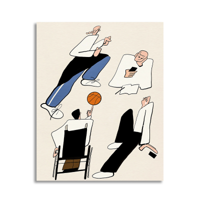 【一口价】插画师Kwak Myeongju大海洋客厅装饰画挂画复刻版画芯