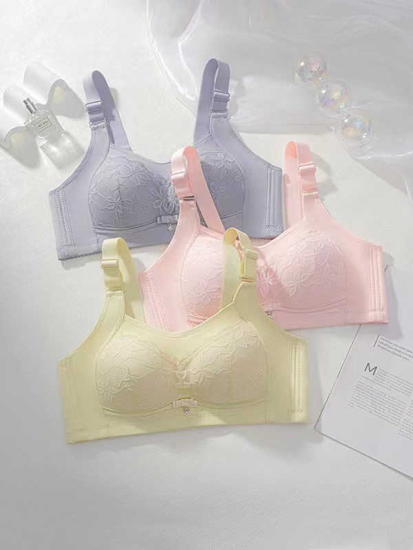 花之雅8812无钢圈薄杯抹胸防走光聚拢侧收副乳大胸显小透气BC杯
