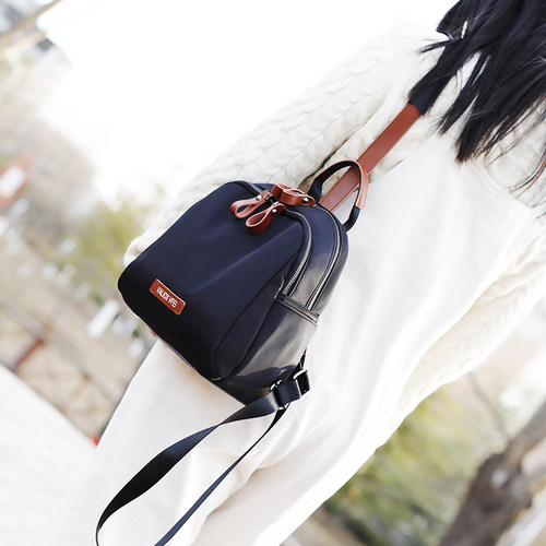 休闲女双肩包大容量多用简约背包