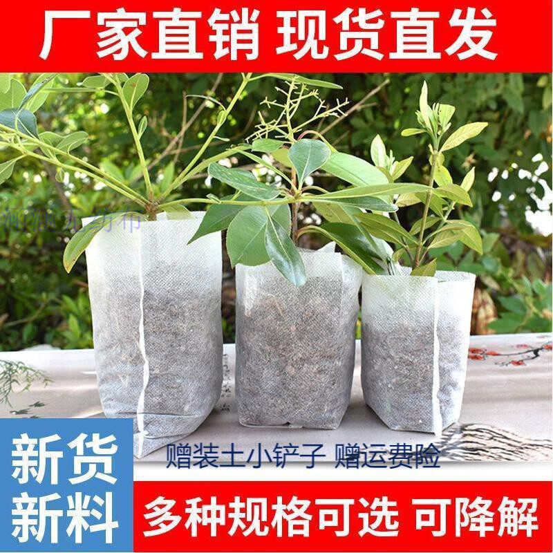可降解一次性无纺布育苗袋无纺布营养袋无纺布容器袋规格齐全包邮