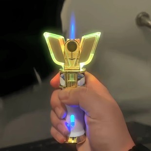 迪迦神光棒打火机创意高档个性闪发光直冲蓝焰防风金属送男友礼物