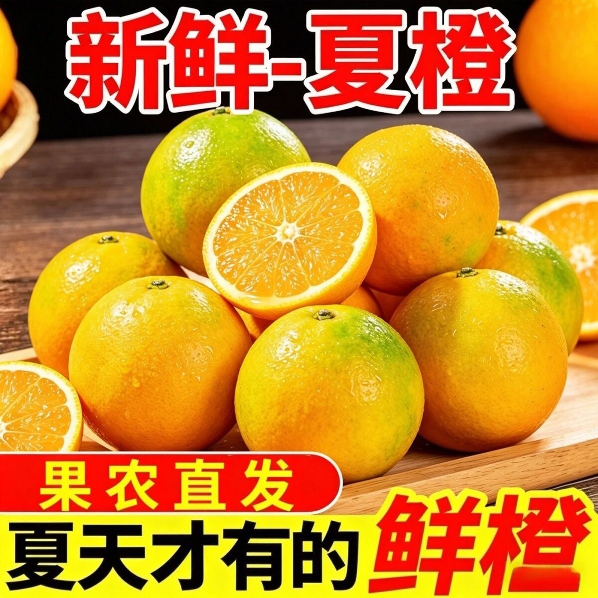 湖北秭归夏橙当应季新鲜孕妇水果果农直发果冻橙子榨汁商用鲜橙汁