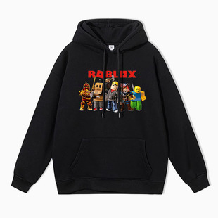 新款Roblox卫衣服罗布乐思虚拟世界游戏周边大儿童卡通秋冬加绒男