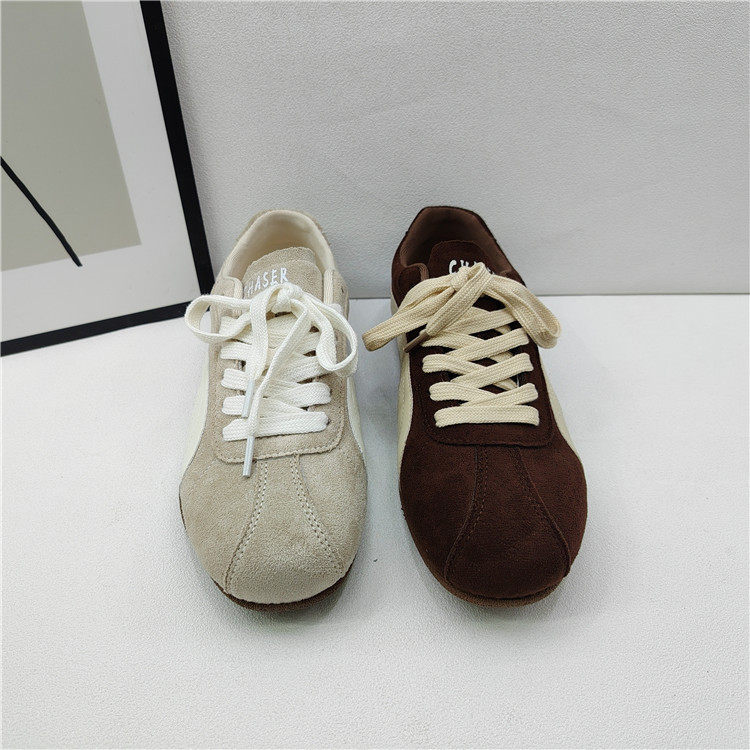 反绒皮德训鞋女百搭休闲板鞋平底软底轻便运动鞋,女鞋,德训鞋,淘宝优惠券,粉丝福利购,淘宝优惠卷