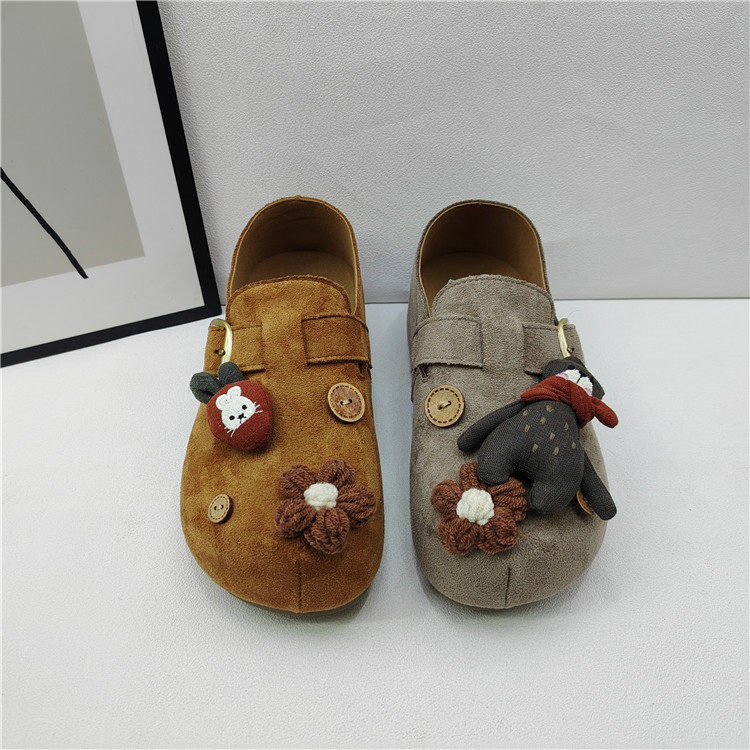 可爱风卡通花朵勃肯鞋女圆头搭扣平底单鞋舒适软木鞋,女鞋,勃肯鞋/软木鞋,淘宝优惠券,粉丝福利购,淘宝优惠卷