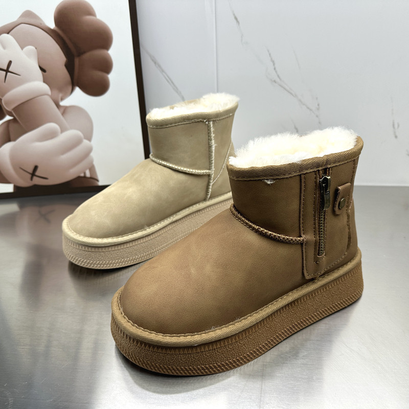 工厂新款清仓处理韩版厚底雪地靴女冬季真皮羊毛保暖短靴圆头棉靴,女鞋,时尚雪地靴,淘宝优惠券,粉丝福利购,淘宝优惠卷