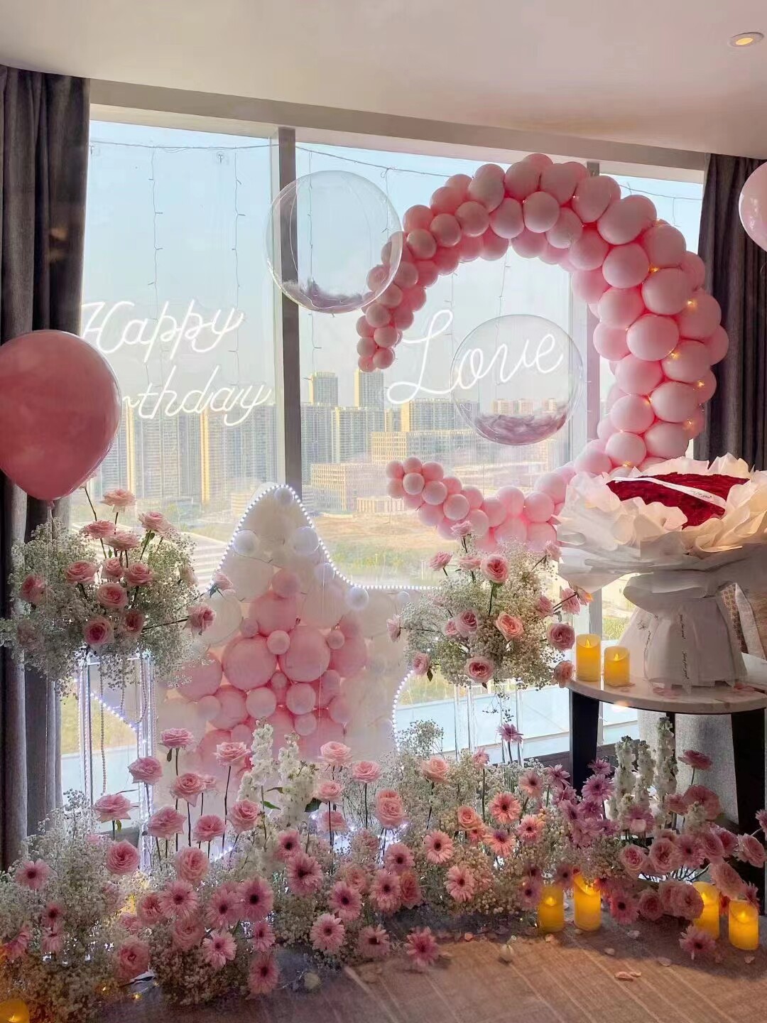 深圳上门布置求婚策划生日派对宝气球