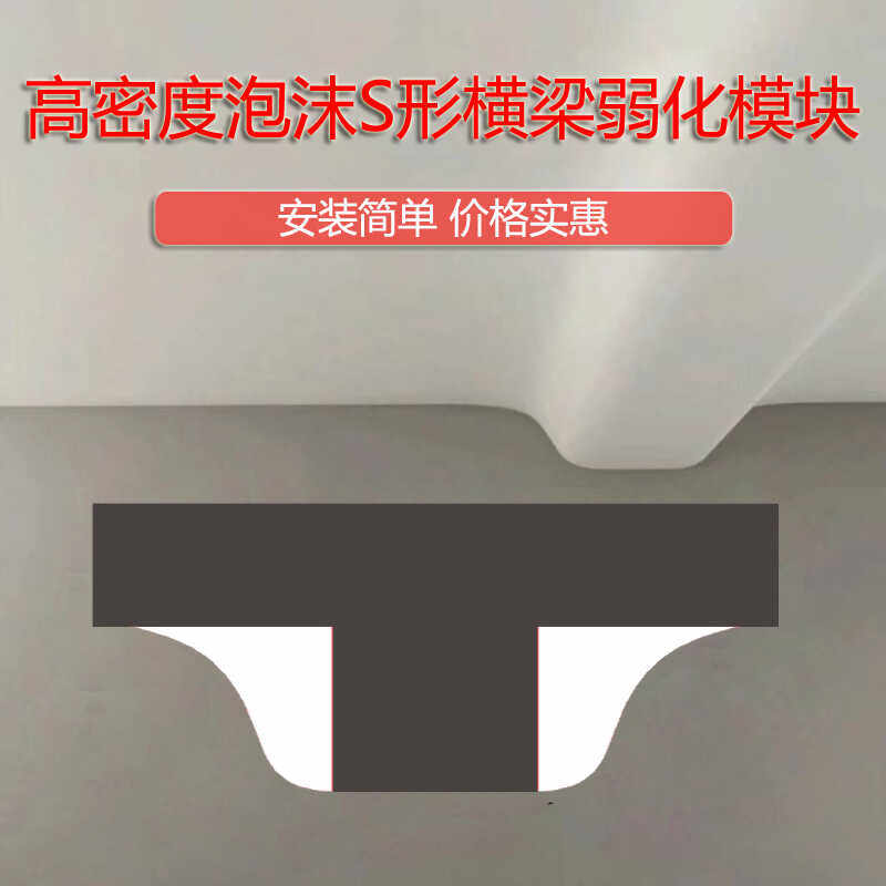 高密度泡沫弱化横梁模块定制图片