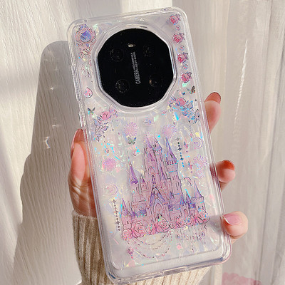 烟花童话城堡适用于华为mate70RS保时捷非凡大师mate60rs月亮手机壳mate50 pro全包软防摔mate40rs软壳