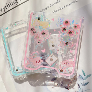 卡通水钻小女孩适用三星galaxy zflip7手机壳ins风zflip6透明oppo find n3 flip小折叠屏pocket 2气囊zflip5