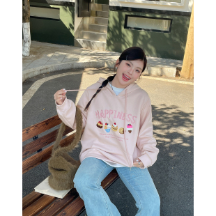 美式 秋冬款 正肩卫衣 女装 欧尼不胖超好看独特漂亮上衣胖mm大码