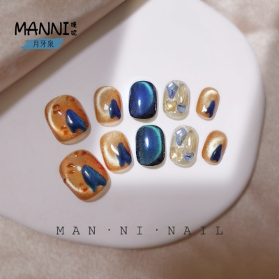 穿戴甲手作日式短款穿戴甲高级感