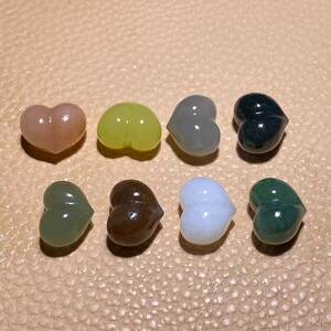 天然和田玉碧玉白玉可爱小屁桃吊坠心形配饰挂饰DIY手串配件