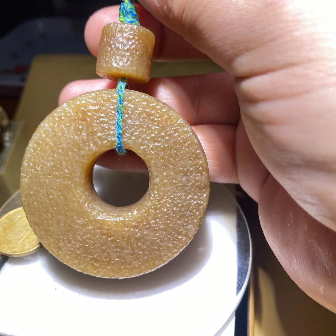 天然和田玉且末糖玉手工雕刻古风玉佩玉环