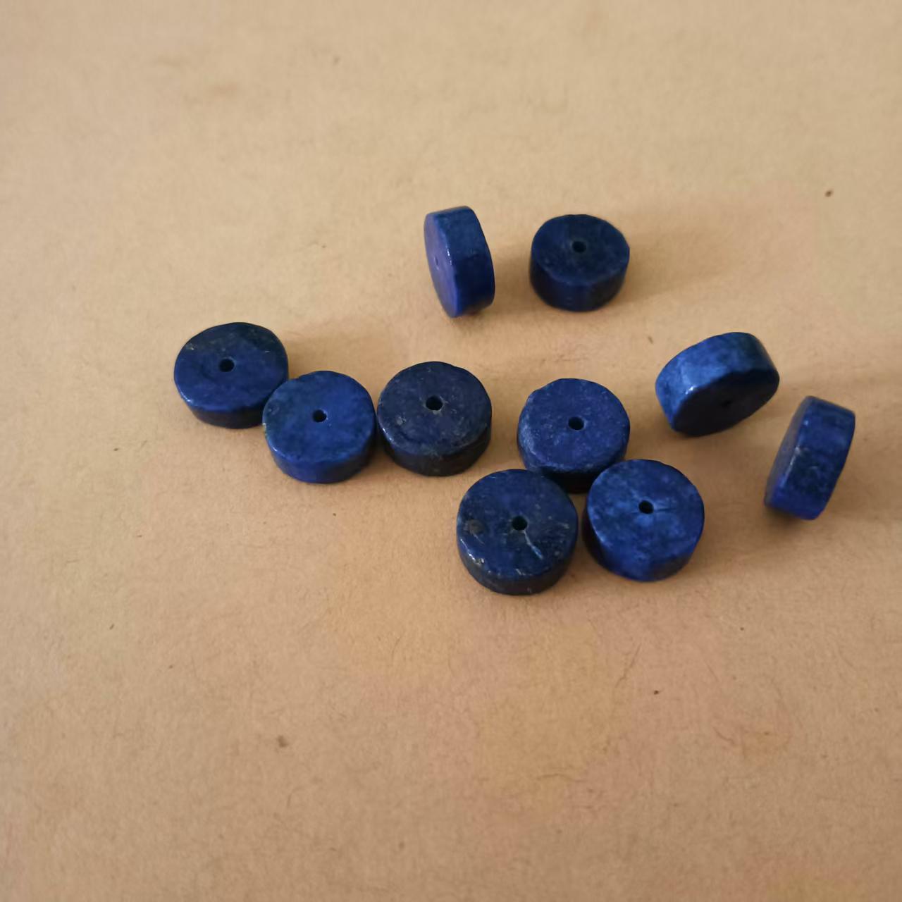 天然阿富汗青金石直切隔片DIY配饰手链手串配件