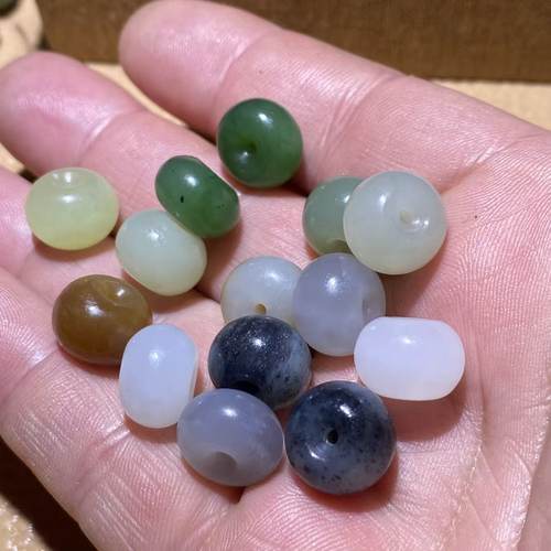 和田玉平安扣面包圈隔珠DIY配饰