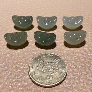 天然和田玉晴水雕刻招财小元宝单珠散珠手链手串配饰DIY配件