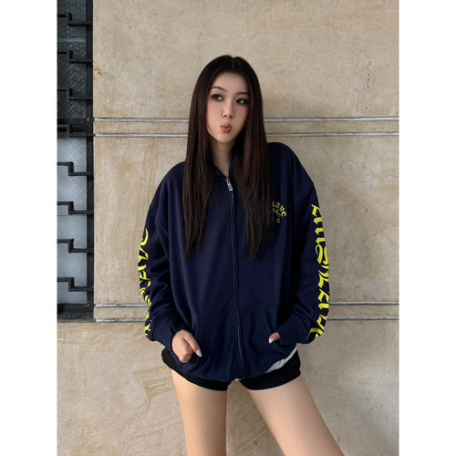 A11SLAVE梵文哥特开衫卫衣连帽