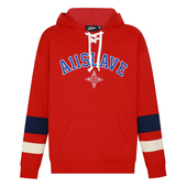 A11SLAVE运动拼接冰球连帽卫衣国潮牌潮流春秋季 宽松情侣红色帽衫