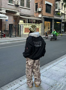 A11SLAVE美式复古工装沙漠迷彩裤男女运动休闲阔腿直筒裤情侣宽松