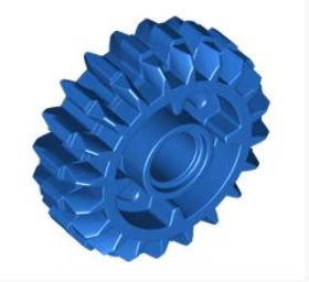 兼容35185 科技积木零件 20牙双斜边销孔传动齿轮 配件