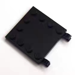 国产积木兼容66252小颗粒4x4板带双C夹连接板MOC零件散件